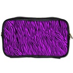 Purple Zebra Stripes Toiletries Bag (Two Sides)