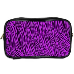 Purple Zebra Stripes Toiletries Bag (Two Sides) from ArtsNow.com Back