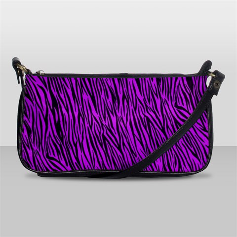 Purple Zebra Stripes Shoulder Clutch Bag from ArtsNow.com Front