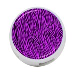 Purple Zebra Stripes 4-Port USB Hub (One Side)