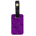 Purple Zebra Stripes Luggage Tag (one side)