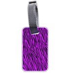 Purple Zebra Stripes Luggage Tag (two sides)