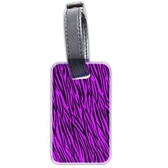 Purple Zebra Stripes Luggage Tag (two sides) from ArtsNow.com Back