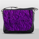 Purple Zebra Stripes Messenger Bag