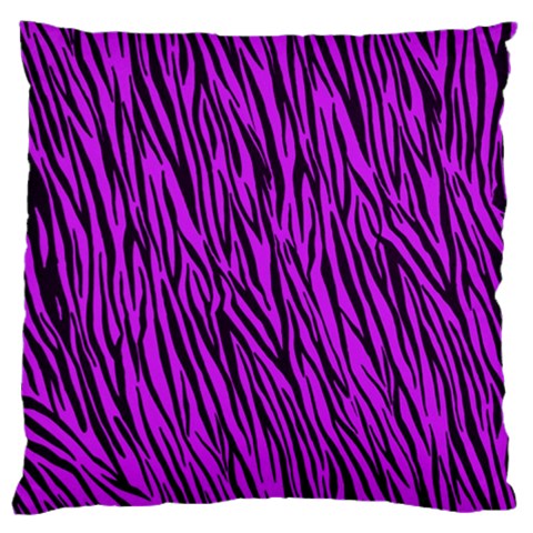 Purple Zebra Stripes Large Cushion Case (Two Sides) from ArtsNow.com Front