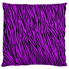 Purple Zebra Stripes Large Cushion Case (Two Sides) from ArtsNow.com Front