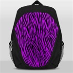 Purple Zebra Stripes Backpack Bag