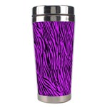 Purple Zebra Stripes Stainless Steel Travel Tumbler