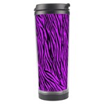 Purple Zebra Stripes Travel Tumbler