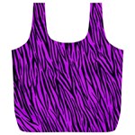 Purple Zebra Stripes Full Print Recycle Bag (XL)