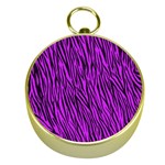 Purple Zebra Stripes Gold Compass