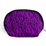 Purple Zebra Stripes Accessory Pouch (Medium)