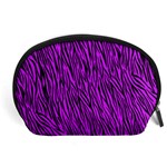 Purple Zebra Stripes Accessory Pouch (Large)