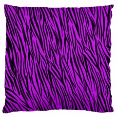 Purple Zebra Stripes Standard Flano Cushion Case (Two Sides) from ArtsNow.com Back