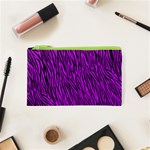 Purple Zebra Stripes Cosmetic Bag (XS)