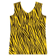 Yellow Zebra Stripes Animal Print Fur  Women s Basketball Tank Top from ArtsNow.com Front