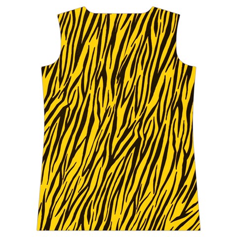 Yellow Zebra Stripes Animal Print Fur  Women s Basketball Tank Top from ArtsNow.com Back