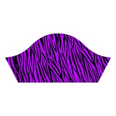 Purple Zebra Animal Print Fur Cotton Crop Top from ArtsNow.com Left Sleeve