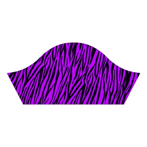 Purple Zebra Animal Print Fur Cotton Crop Top from ArtsNow.com Right Sleeve