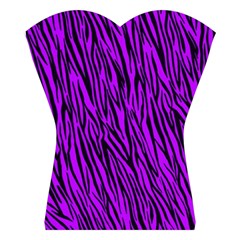 Purple Zebra Animal Print Fur  Women s Halter One Piece Swimsuit from ArtsNow.com Front