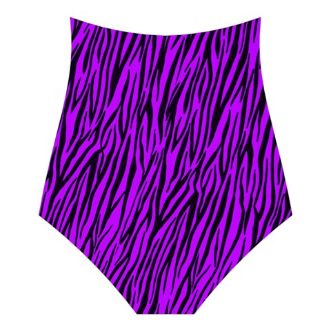 Purple Zebra Animal Print Fur  Women s Halter One Piece Swimsuit from ArtsNow.com Back