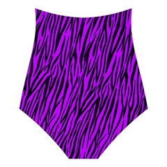 Purple Zebra Animal Print Fur  Women s Halter One Piece Swimsuit from ArtsNow.com Back