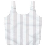 Vertical Stripes - White and Pastel Pink Full Print Recycle Bag (XL)