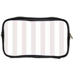 Vertical Stripes - White and Pastel Pink Toiletries Bag (Two Sides)