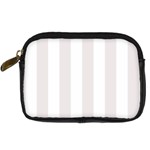 Vertical Stripes - White and Pastel Pink Digital Camera Leather Case