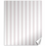 Vertical Stripes - White and Pastel Pink Canvas 8  x 10 