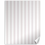 Vertical Stripes - White and Pastel Pink Canvas 11  x 14 