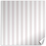 Vertical Stripes - White and Pastel Pink Canvas 12  x 12 