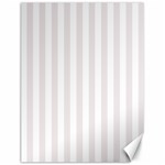 Vertical Stripes - White and Pastel Pink Canvas 12  x 16 