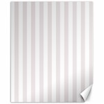 Vertical Stripes - White and Pastel Pink Canvas 16  x 20 