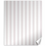 Vertical Stripes - White and Pastel Pink Canvas 20  x 24 