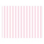 Vertical Stripes - White and Piggy Pink Double Sided Flano Blanket (Large)