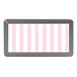 Vertical Stripes - White and Piggy Pink Memory Card Reader (Mini)