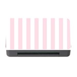 Vertical Stripes - White and Piggy Pink Memory Card Reader with CF