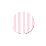 Vertical Stripes - White and Piggy Pink Golf Ball Marker