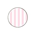 Vertical Stripes - White and Piggy Pink Hat Clip Ball Marker