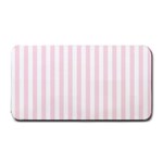 Vertical Stripes - White and Piggy Pink Medium Bar Mat