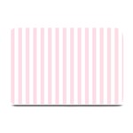 Vertical Stripes - White and Piggy Pink Plate Mat