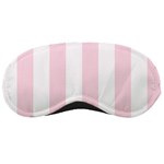 Vertical Stripes - White and Piggy Pink Sleeping Mask