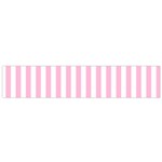 Vertical Stripes - White and Cotton Candy Pink Flano Scarf (Small)