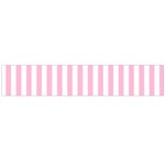 Vertical Stripes - White and Cotton Candy Pink Flano Scarf (Large)