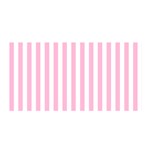 Vertical Stripes - White and Cotton Candy Pink Satin Wrap