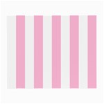 Vertical Stripes - White and Cotton Candy Pink Small Glasses Cloth (2 Sides)