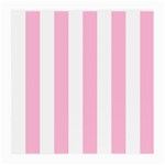 Vertical Stripes - White and Cotton Candy Pink Medium Glasses Cloth (2 Sides)