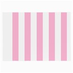 Vertical Stripes - White and Cotton Candy Pink Large Glasses Cloth