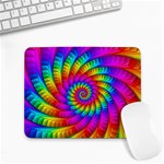 Psychedelic Fractal Rainbow Spiral  Small Mousepad